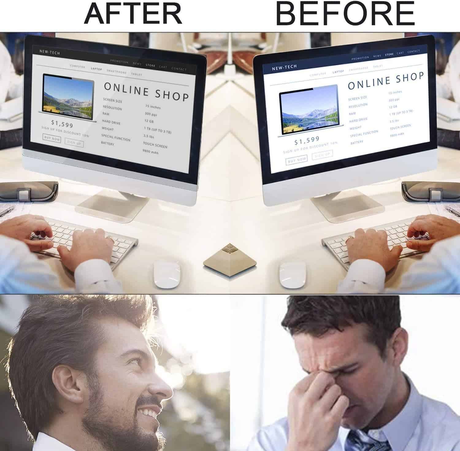 Filtro Protector de Pantalla Anti Luz Azul para Monitor de - Imagen 9