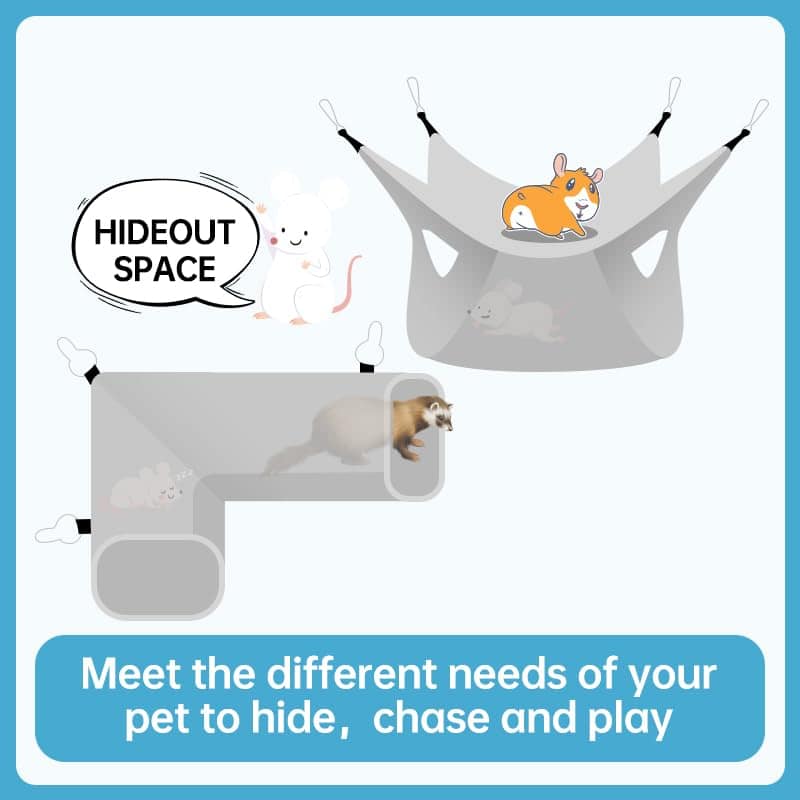 Túnel Esquina para Cuyos y Ratas con Hamaca para Hurón, - Imagen 4