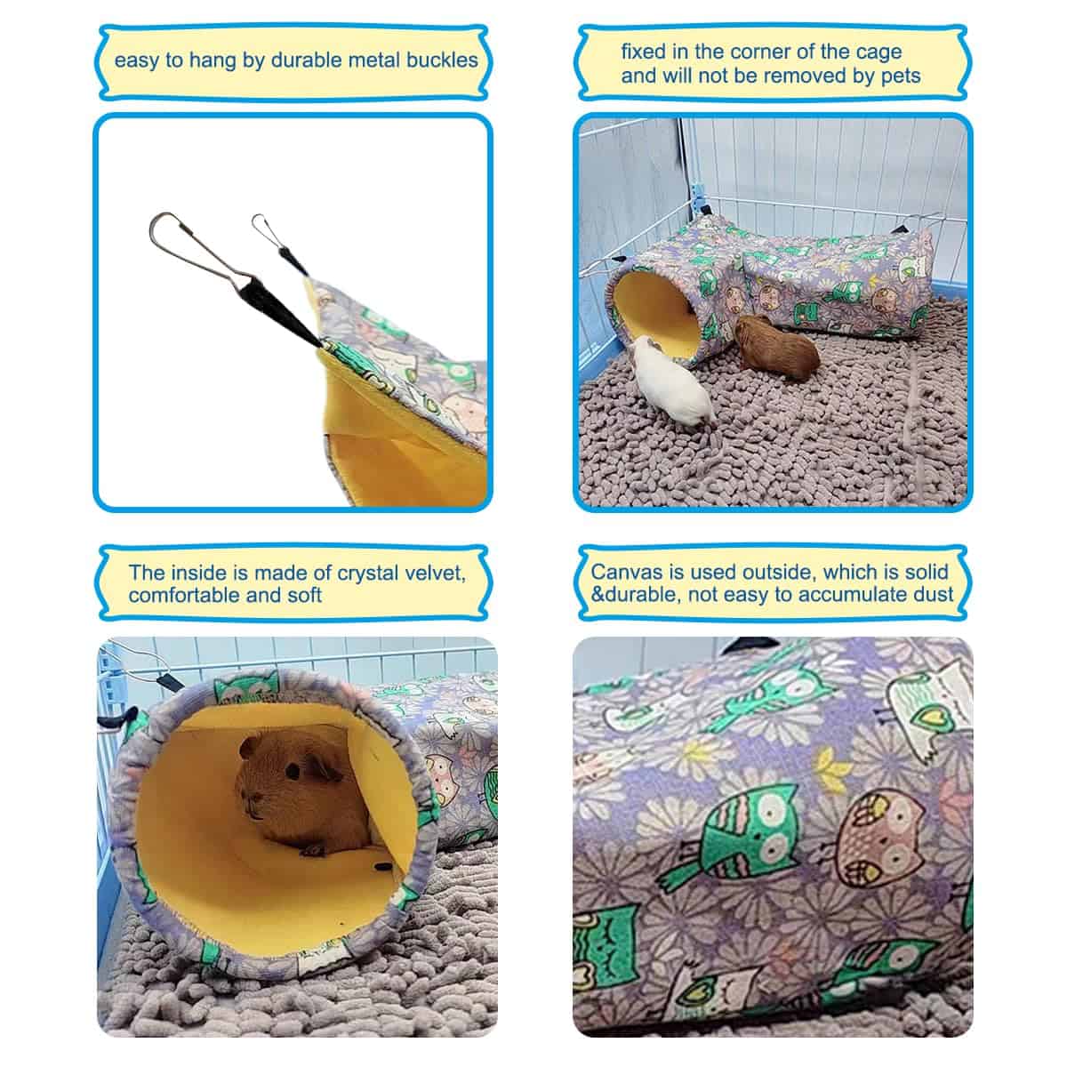 Túnel Esquina para Cuyos y Ratas con Hamaca para Hurón, - Imagen 6