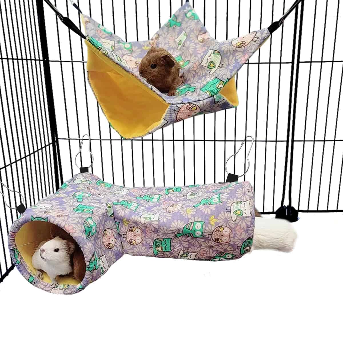 Túnel Esquina para Cuyos y Ratas con Hamaca para Hurón,