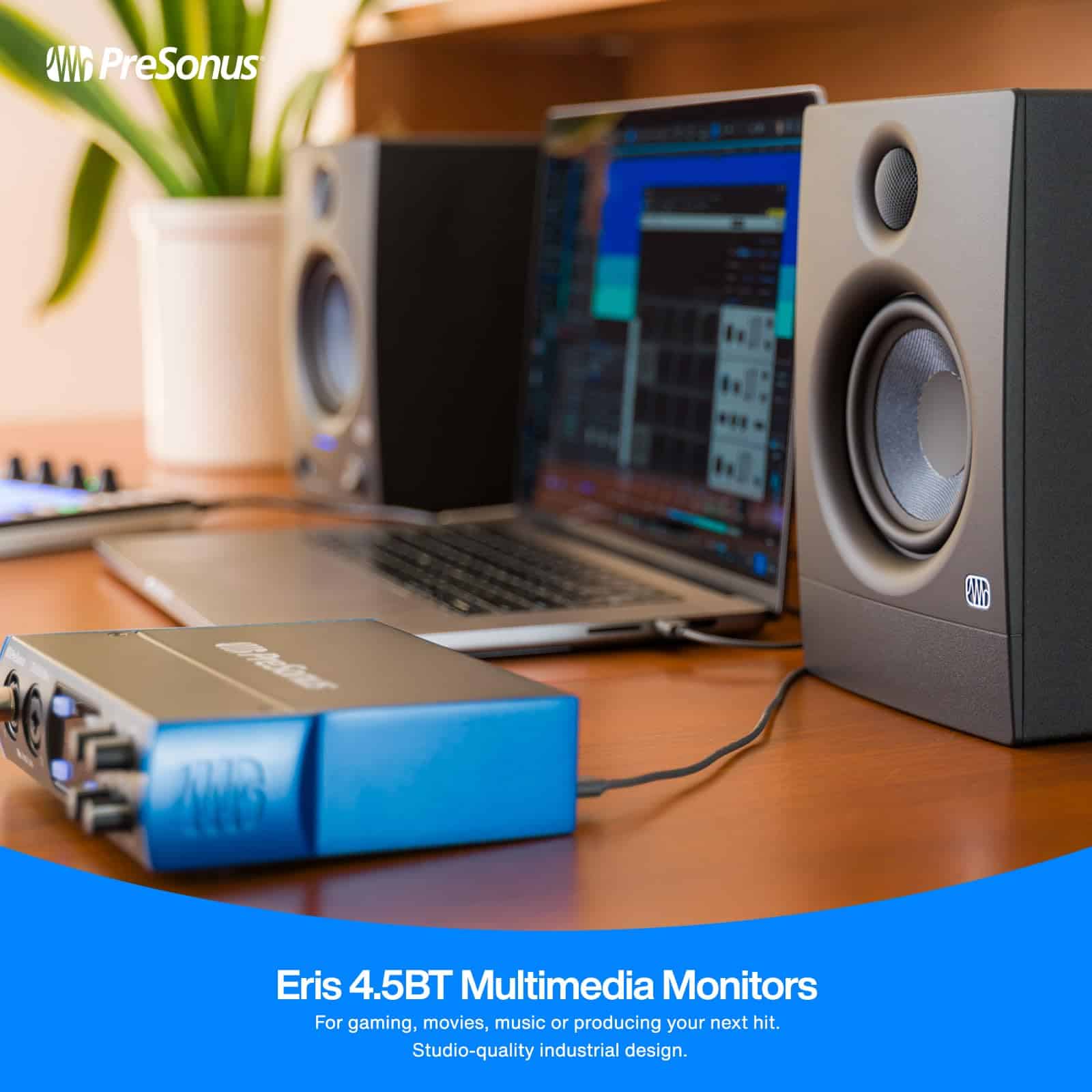Monitores de Estudio PreSonus Eris 4.5BT con Bluetooth, Par - Imagen 5