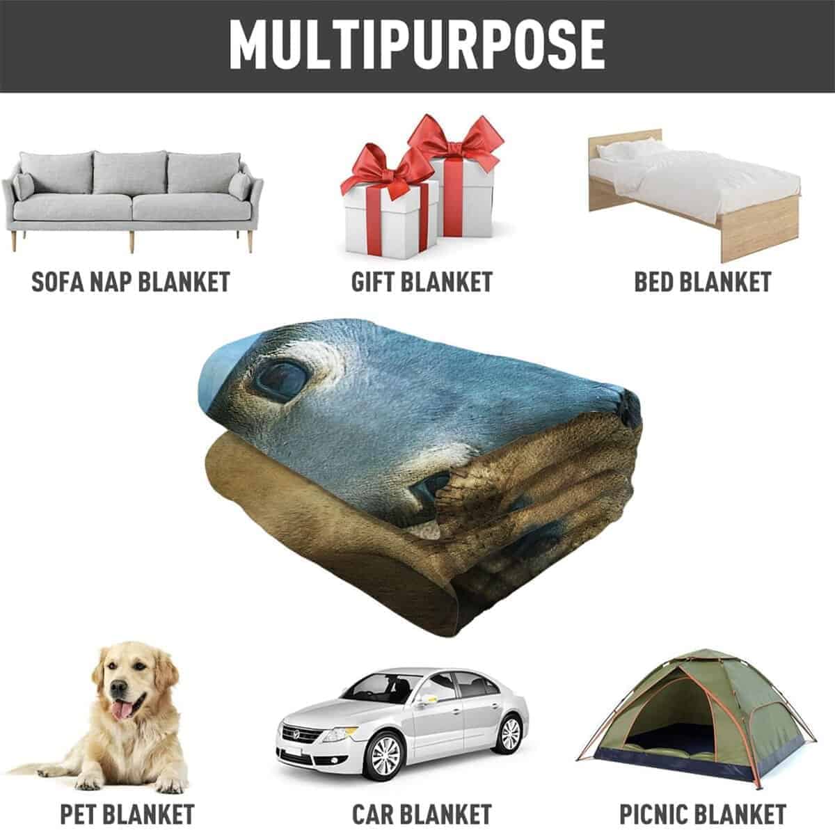 Manta de Leones Marinos Rstick de Animales Marinos Lindos - Imagen 6