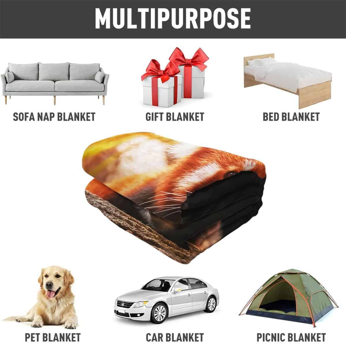 Manta Rstick Red Panda Blanket Cute Little Panda Fleece - Imagen 6