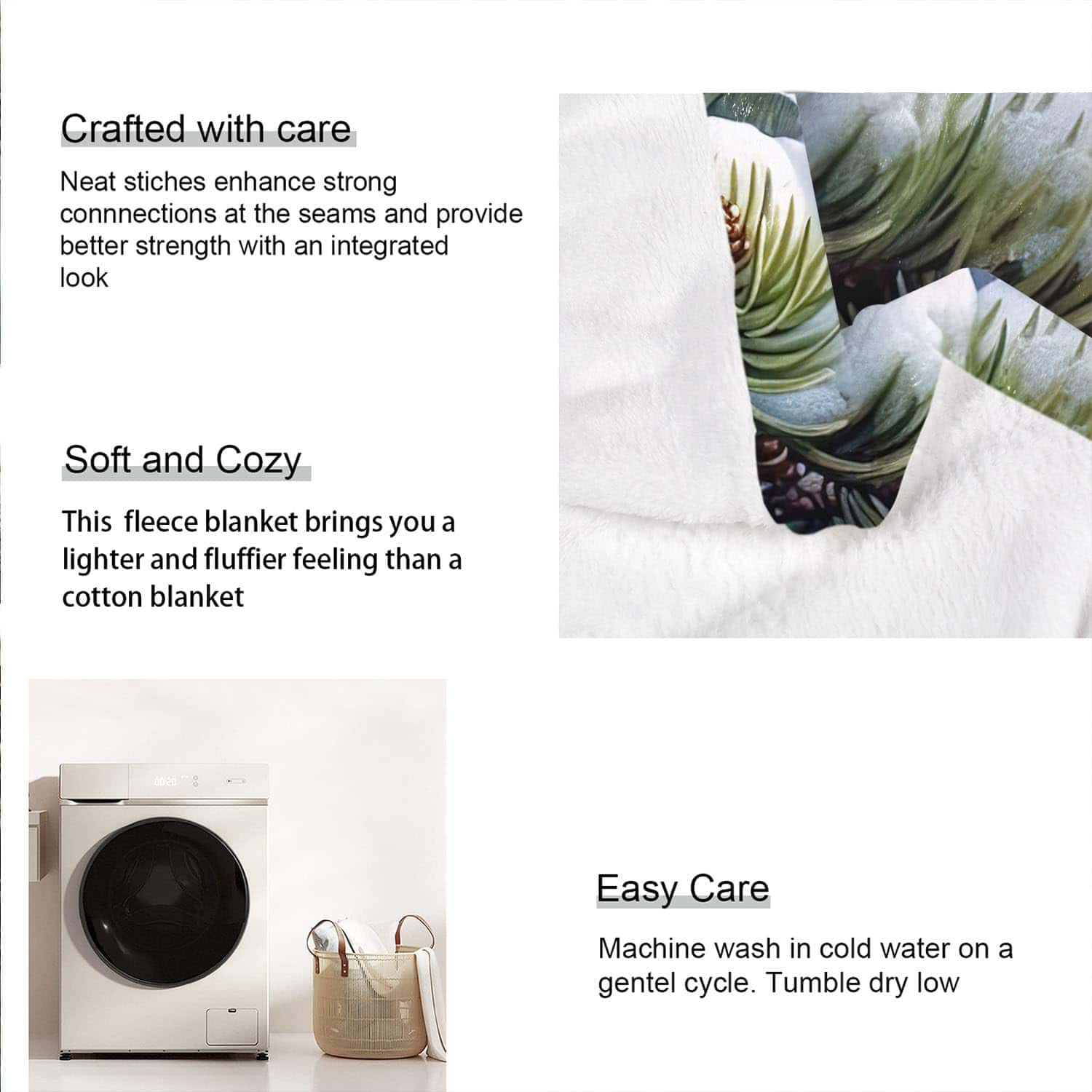 Manta de Ardilla Rstick Manta de Felpa Suave y Esponjosa - Imagen 7