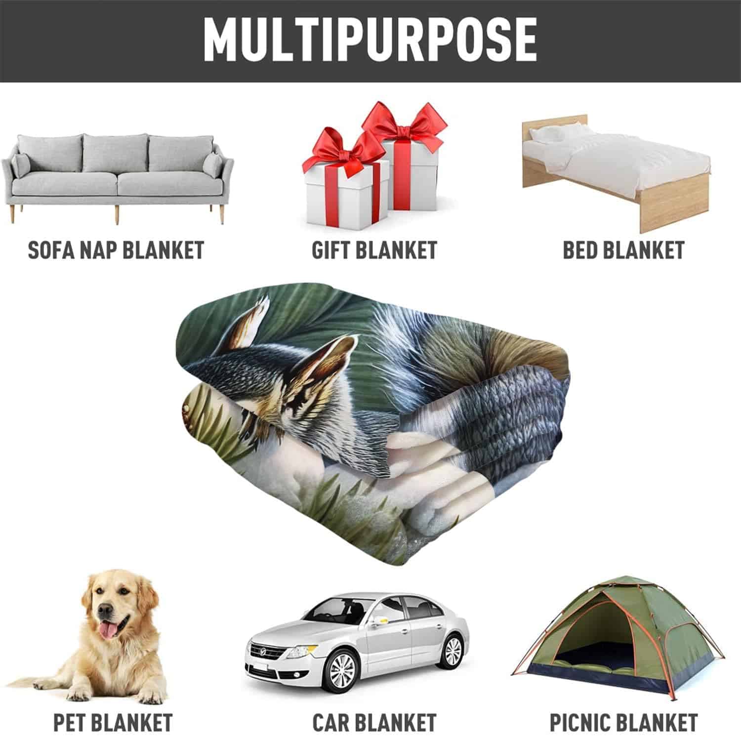 Manta de Ardilla Rstick Manta de Felpa Suave y Esponjosa - Imagen 6