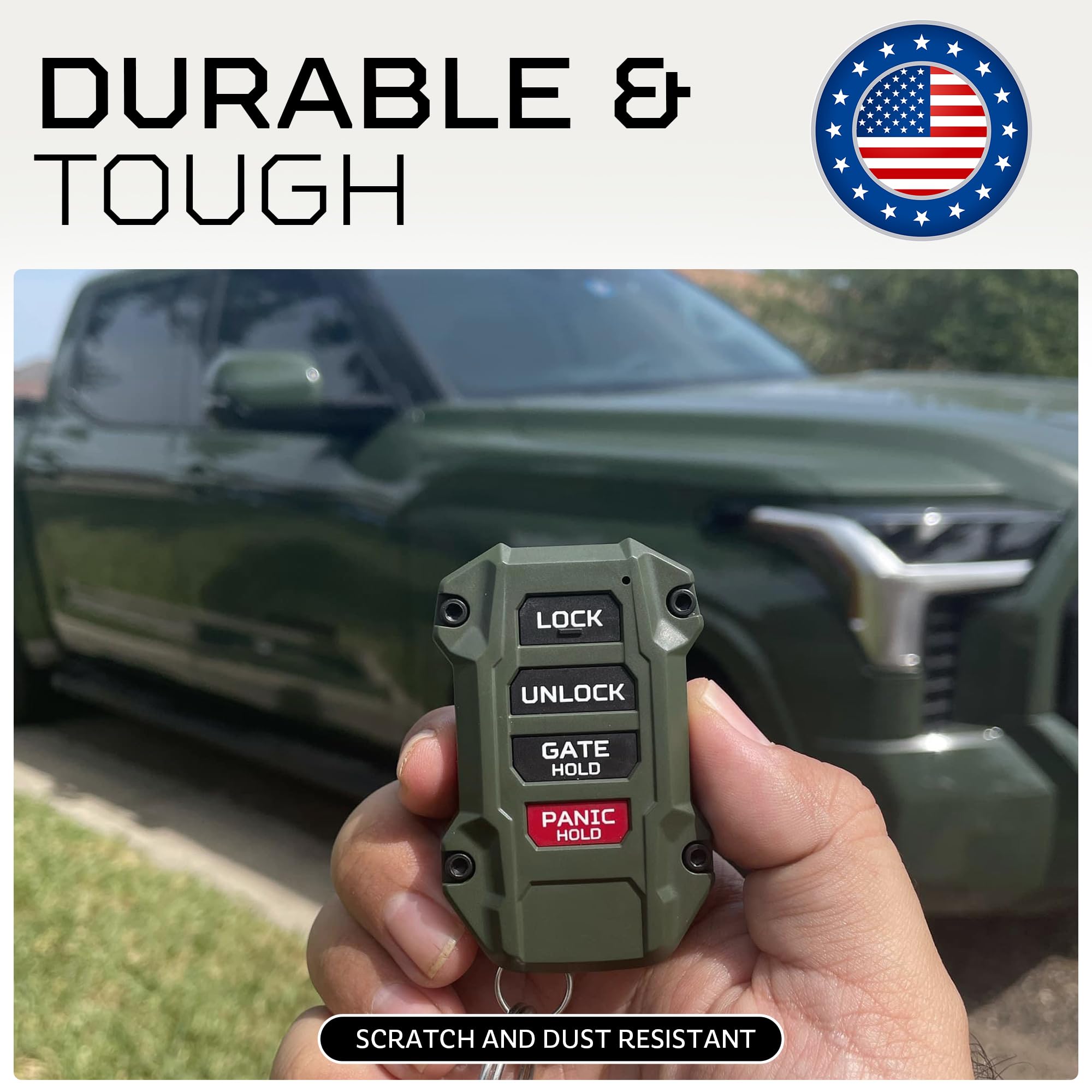 AJT DESIGN Llavero de Repuesto Compatible con -Verde Militar - Imagen 5