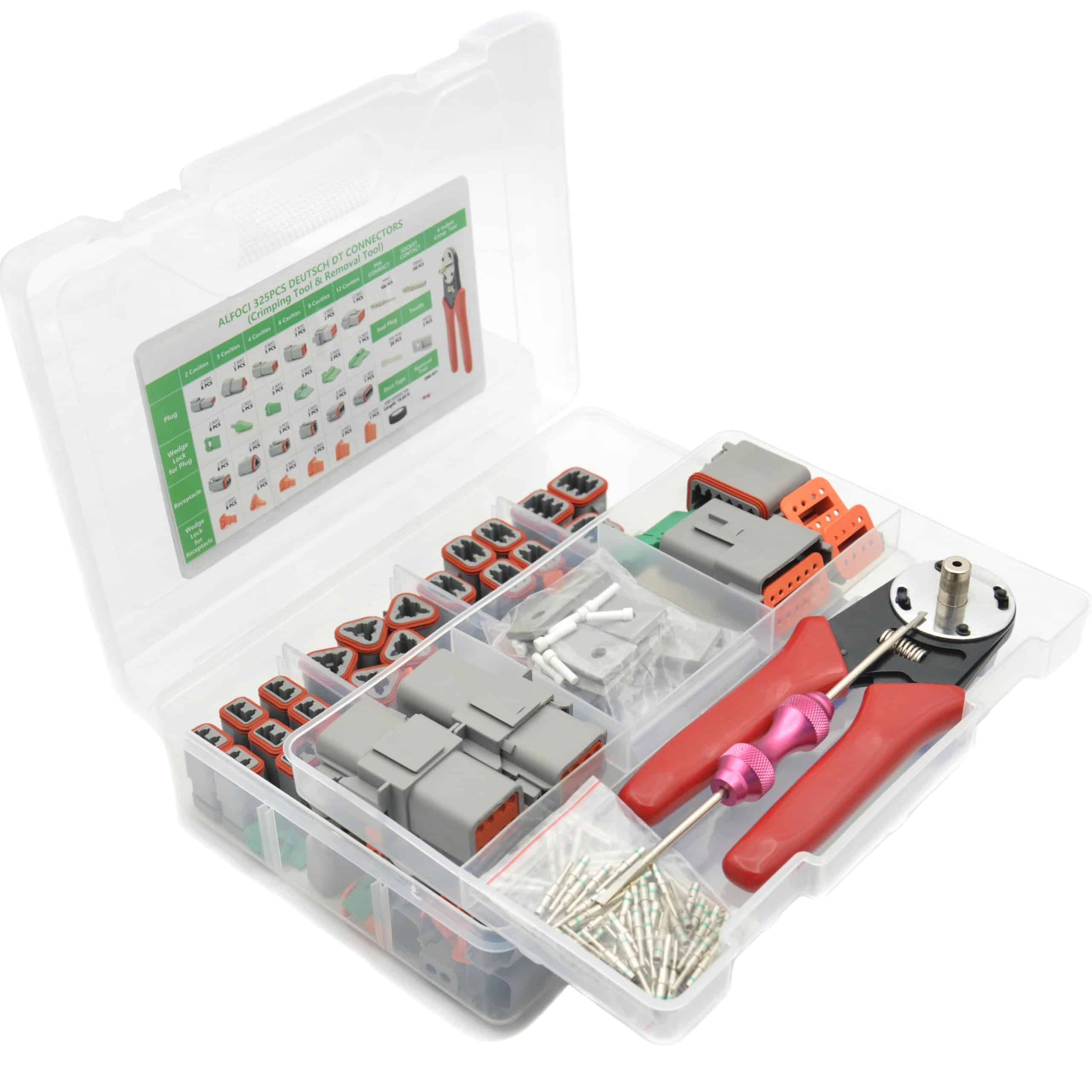 Kit de Conectores DT Deustch ALFOCI 325pcs - 2 3 4 6 8 12