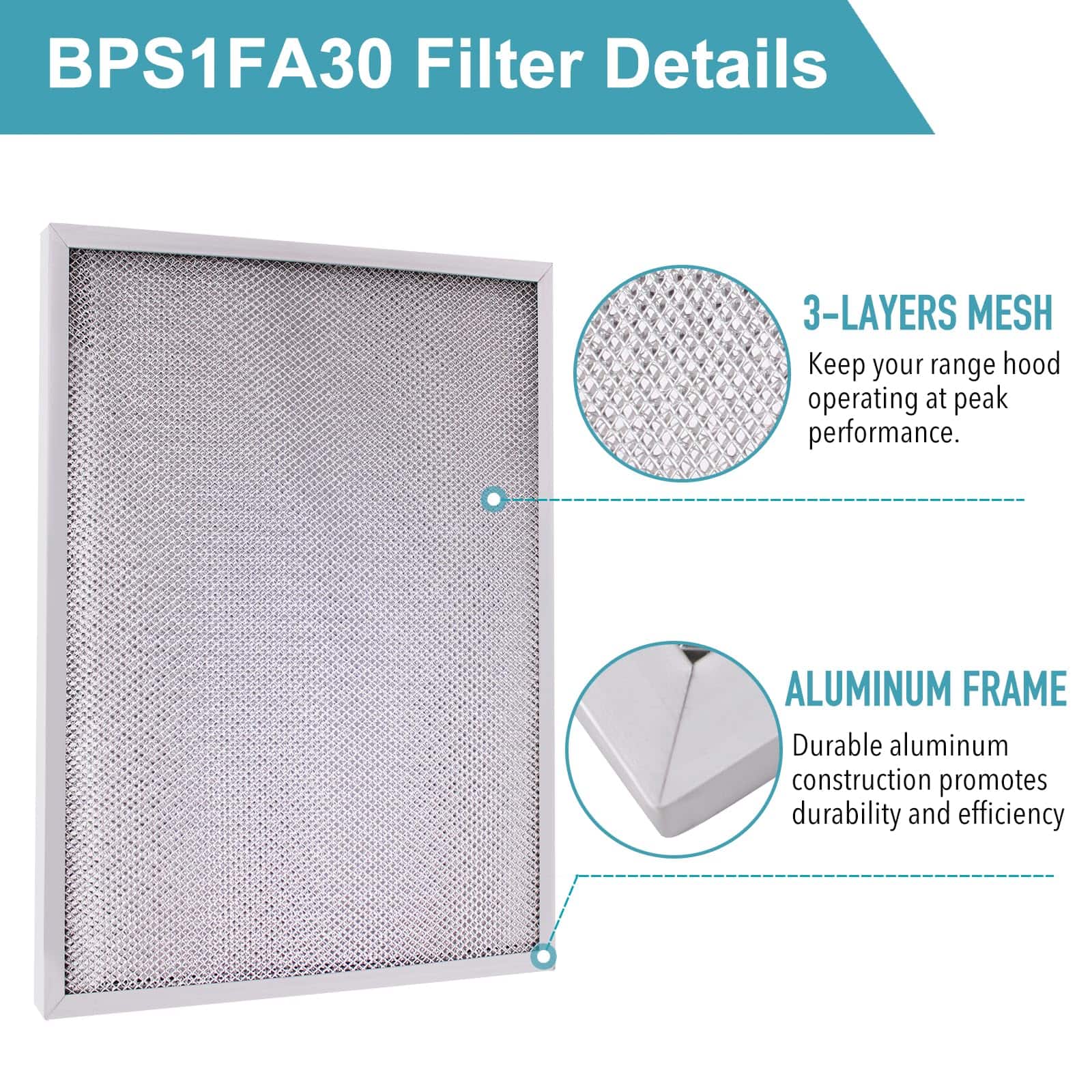 Filtro para campana extractora WZKO BPS1FA30 11-3/4" x - Imagen 6