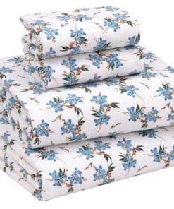 Juego de sábanas de franela RUVANTI para cama tamaño