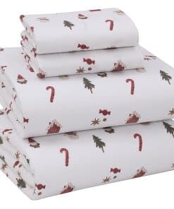 Juego de sábanas de franela RUVANTI tamaño -Snowman Home