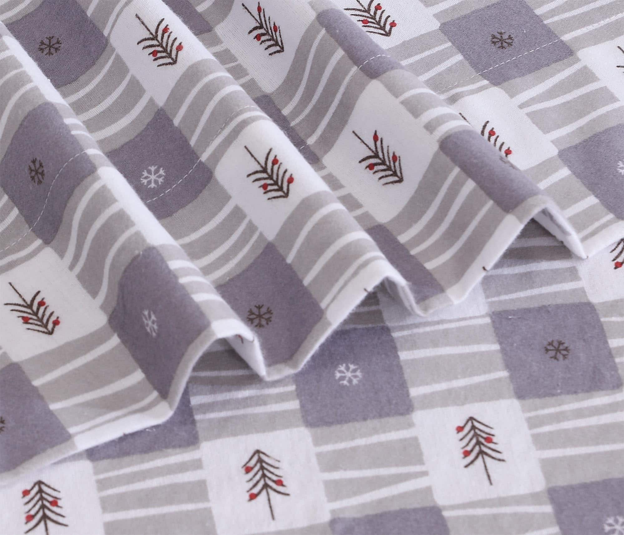 Juego de sábanas de franela RUVANTI tamaño -Snow Stroke - Imagen 6