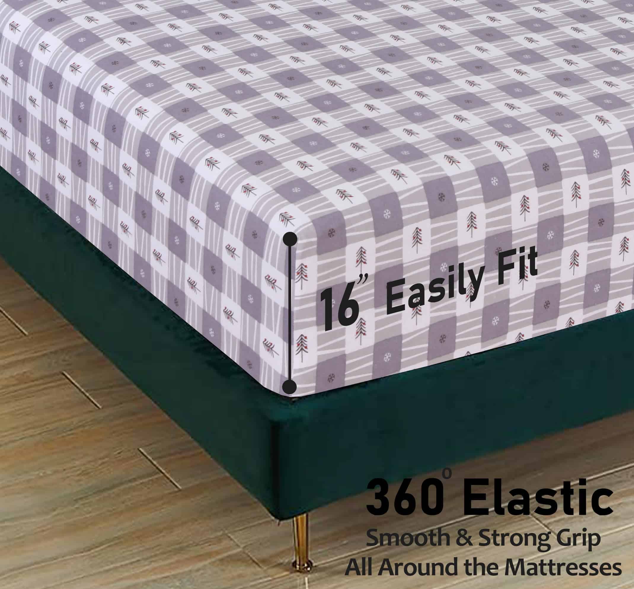 Juego de sábanas de franela RUVANTI tamaño -Snow Stroke - Imagen 5