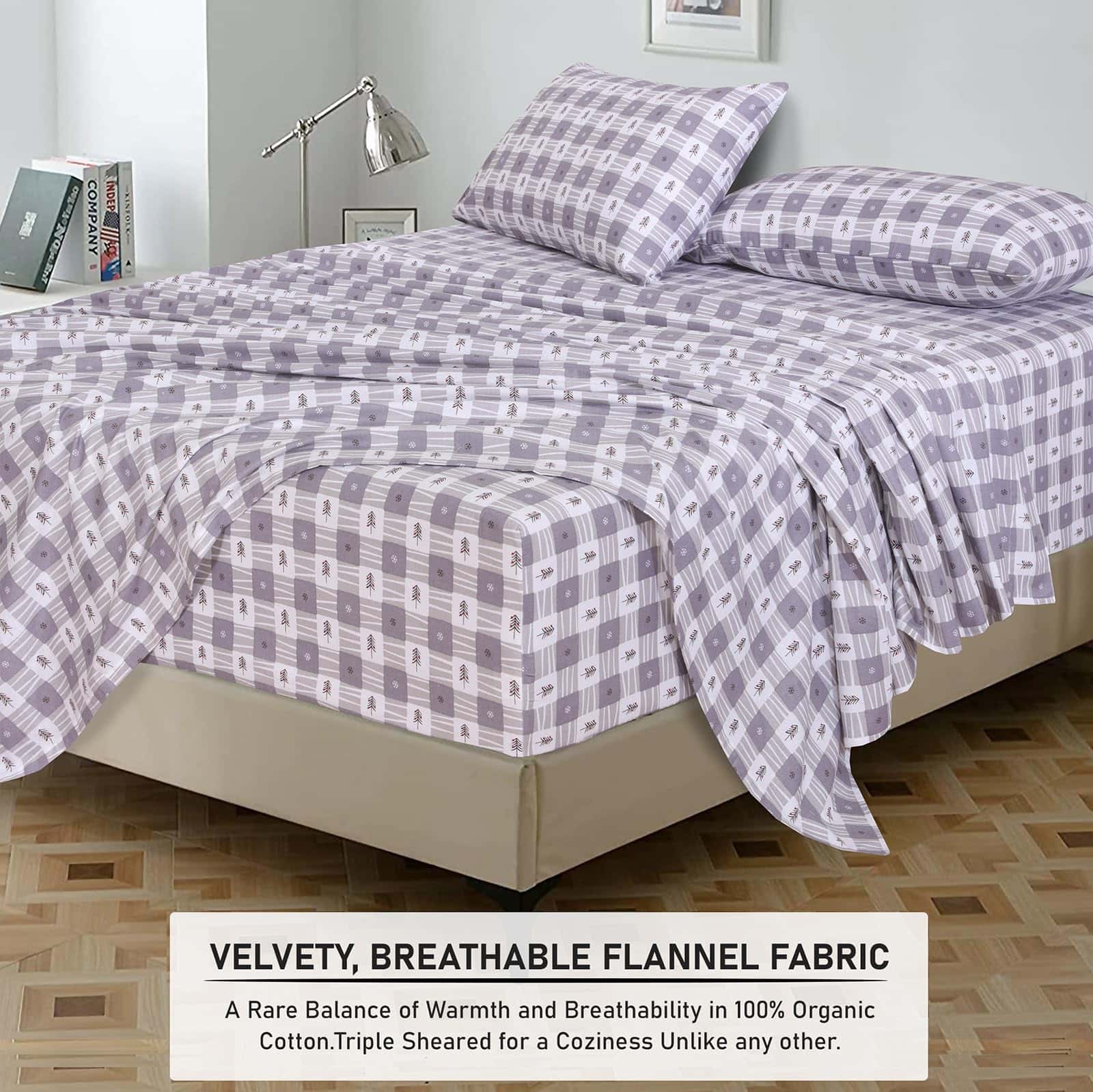 Juego de sábanas de franela RUVANTI tamaño -Snow Stroke - Imagen 7