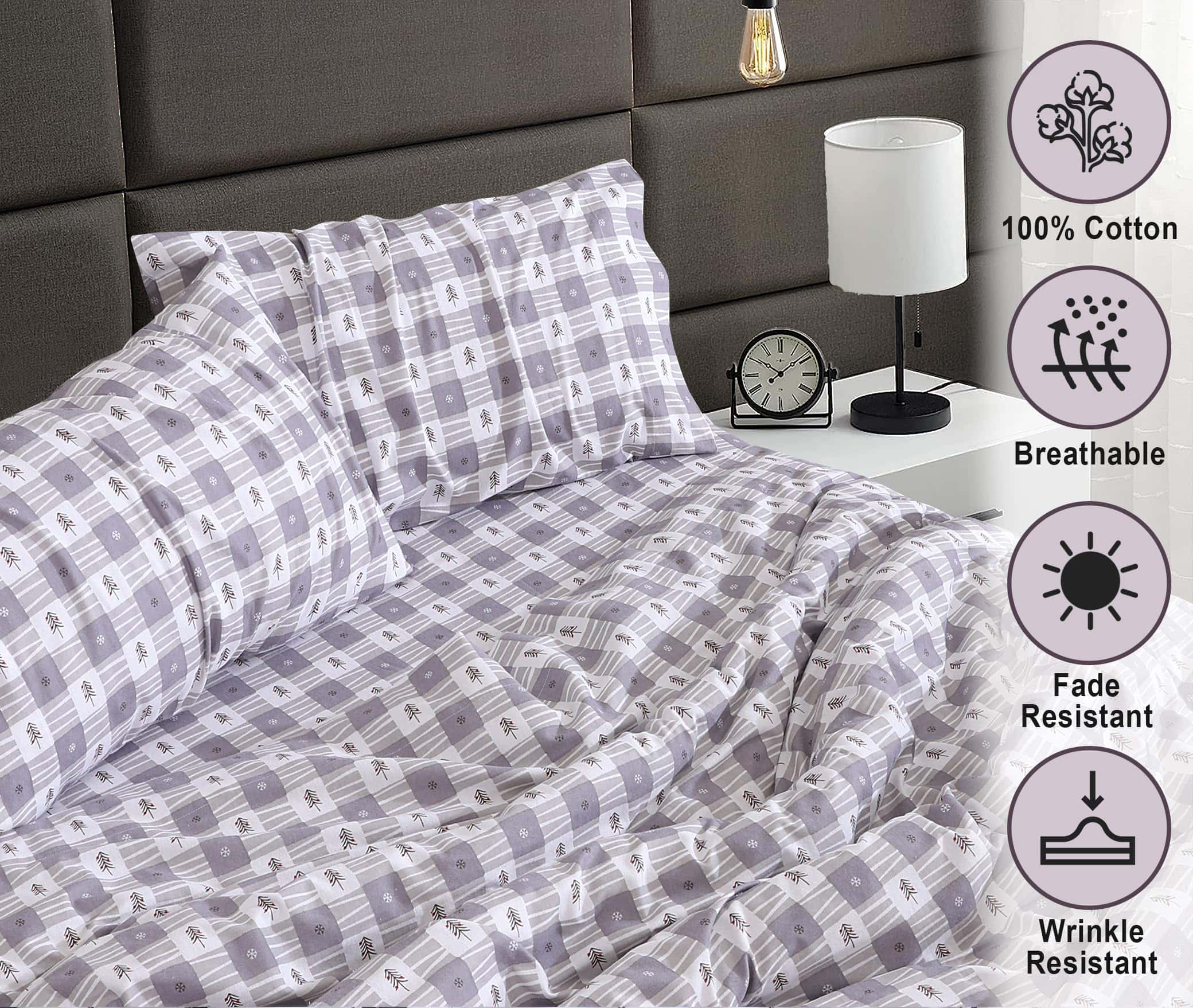 Juego de sábanas de franela RUVANTI tamaño -Snow Stroke - Imagen 4