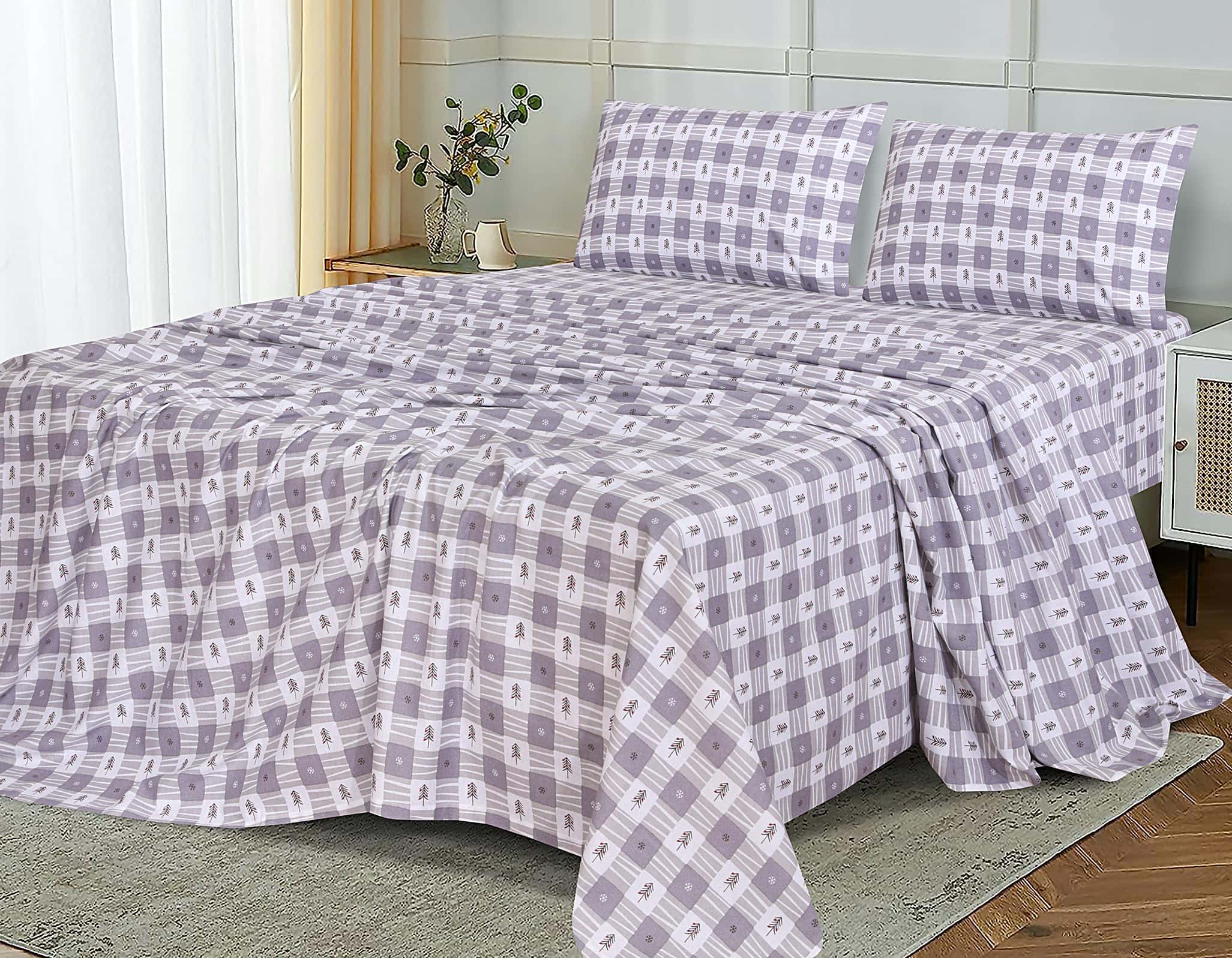 Juego de sábanas de franela RUVANTI tamaño -Snow Stroke - Imagen 3