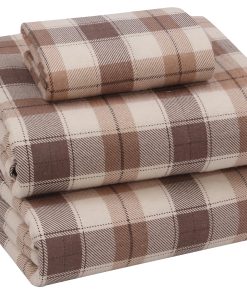 Juego de sábanas de franela tamaño Queen - -Light