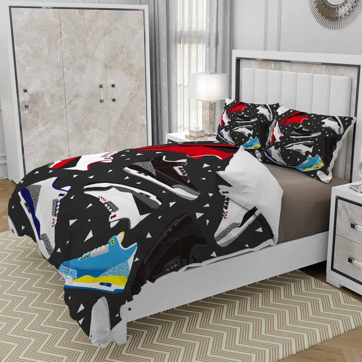 Juego de funda nórdica de zapatillas de baloncesto tamaño - Imagen 6