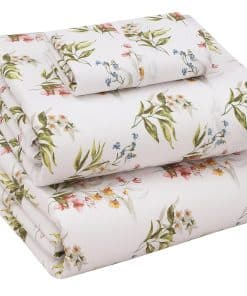 Juego de sábanas RUVANTI 100% algodón para cama -Alegría Flo