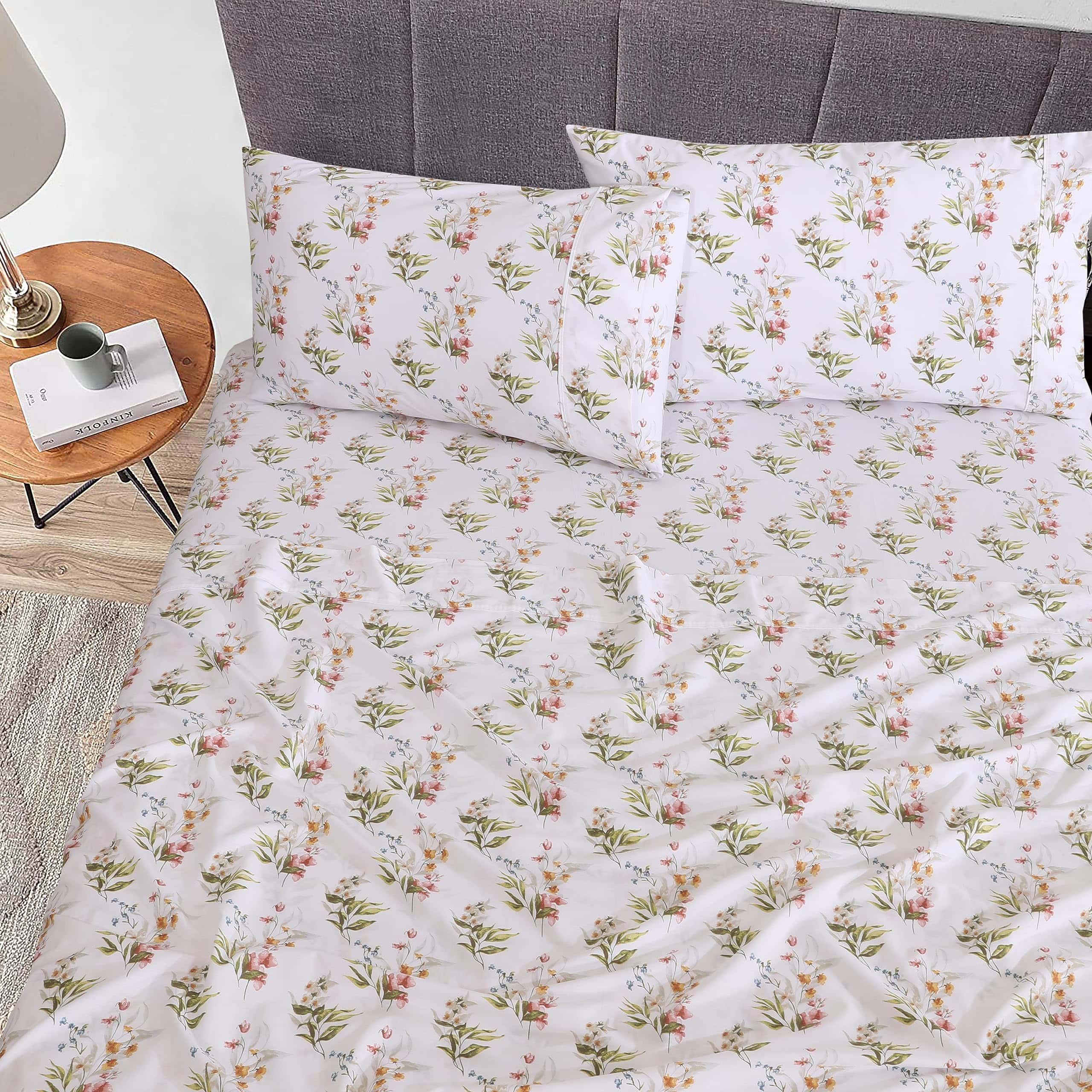 Juego de sábanas RUVANTI 100% algodón para cama -Alegría Flo - Imagen 3