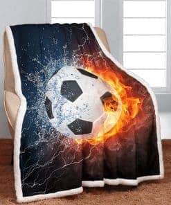 Manta Sherpa de Fútbol Cool YISUEMEI, Suave y Esponjosa