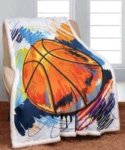 Manta Sherpa de Baloncesto Acuarela YISUEMEI, Suave y