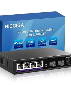 Switch Ethernet de 6 Puertos 2.5G NICGIGA con 4X 2500Mbps +