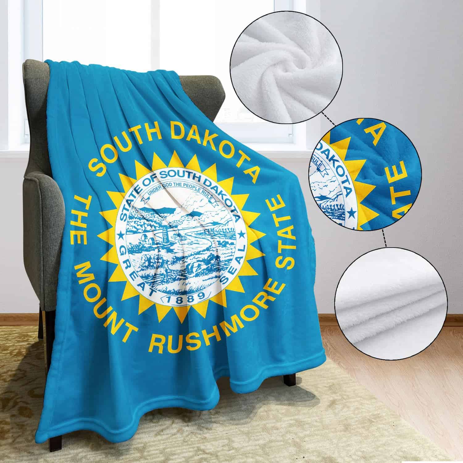 Manta de banderas de EE. UU. de USA, suave y acogedora, de - Imagen 6