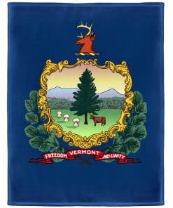 Manta de Felpa de la Bandera de Vermont, Estados Unidos,