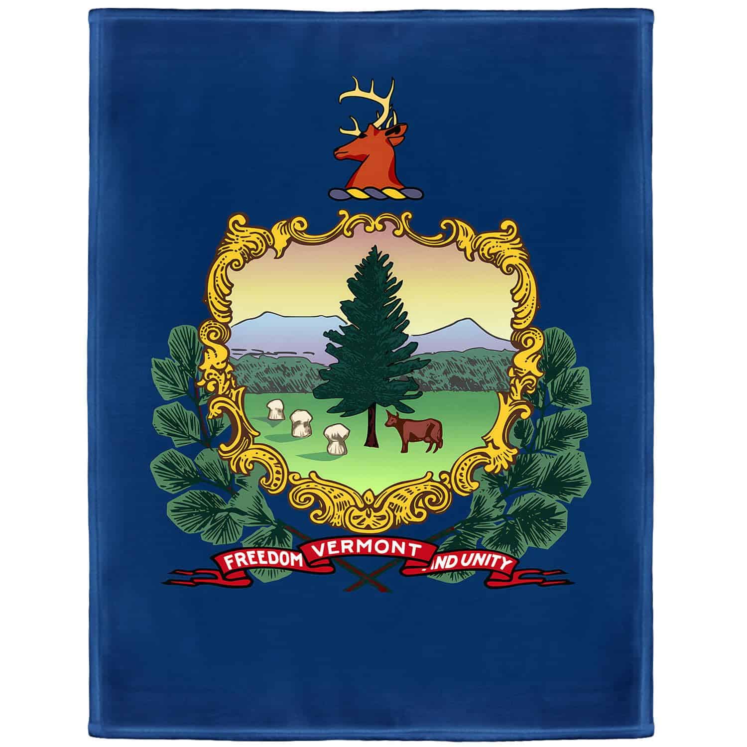 Manta de Felpa de la Bandera de Vermont, Estados Unidos,