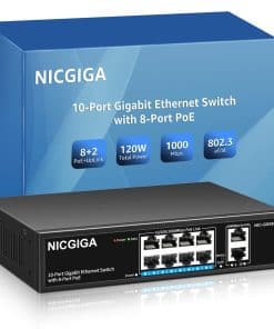 Switch Gigabit PoE de 8 Puertos NICGIGA, 8 Puertos