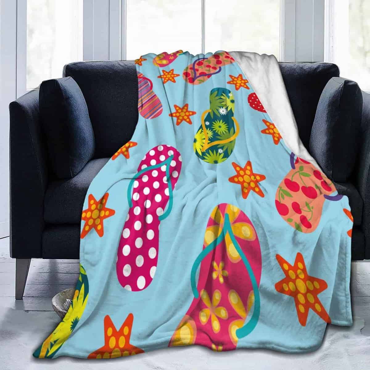 Manta de Tiro ILEABEC Flip-Flops, Manta de Viaje Suave,