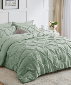Conjunto de Edredón CozyLux Sage Green Queen - 7 Piezas