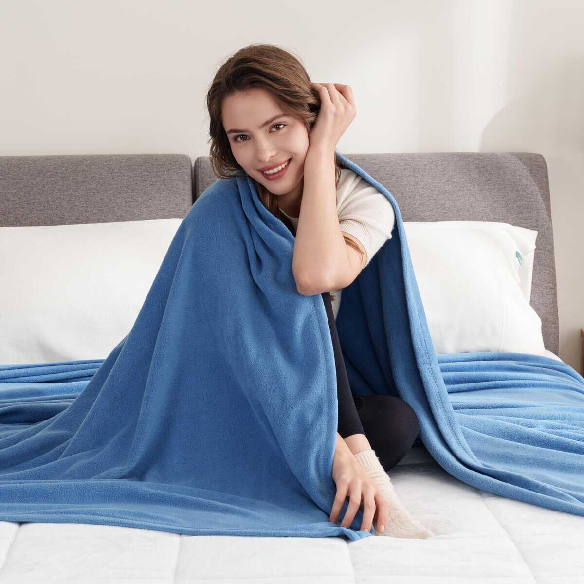Manta de Microfleece Berkshire Blanket -Azul Real - Imagen 3