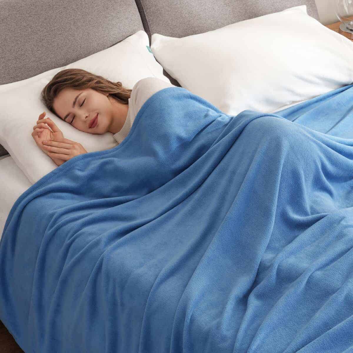 Manta de Microfleece Berkshire Blanket -Azul Real - Imagen 5