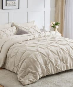 Juego de Edredón CozyLux Beige Completo de 7 Piezas con