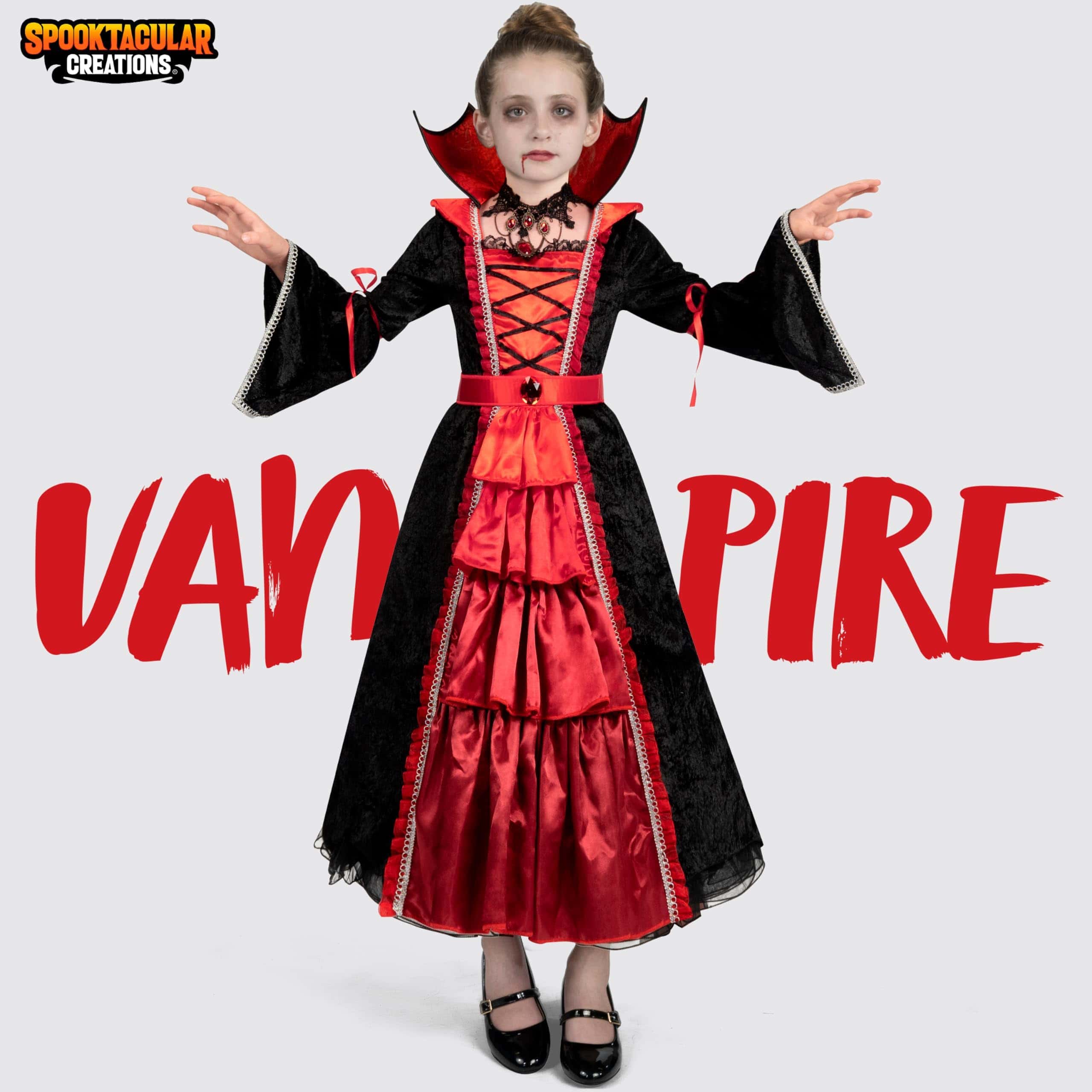 Disfraz de Vampira para Niñas, Disfraz de Halloween para - Imagen 3