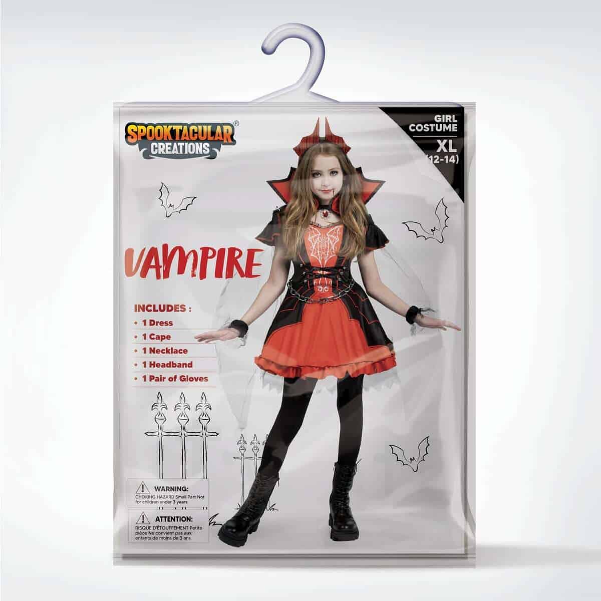 Disfraz de Vampira para Niñas en Halloween, Vestido - Imagen 6