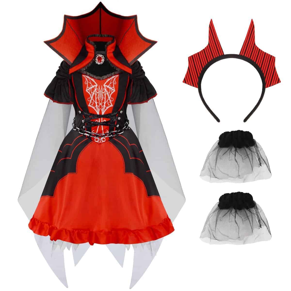 Disfraz de Vampira para Niñas en Halloween, Vestido - Imagen 4