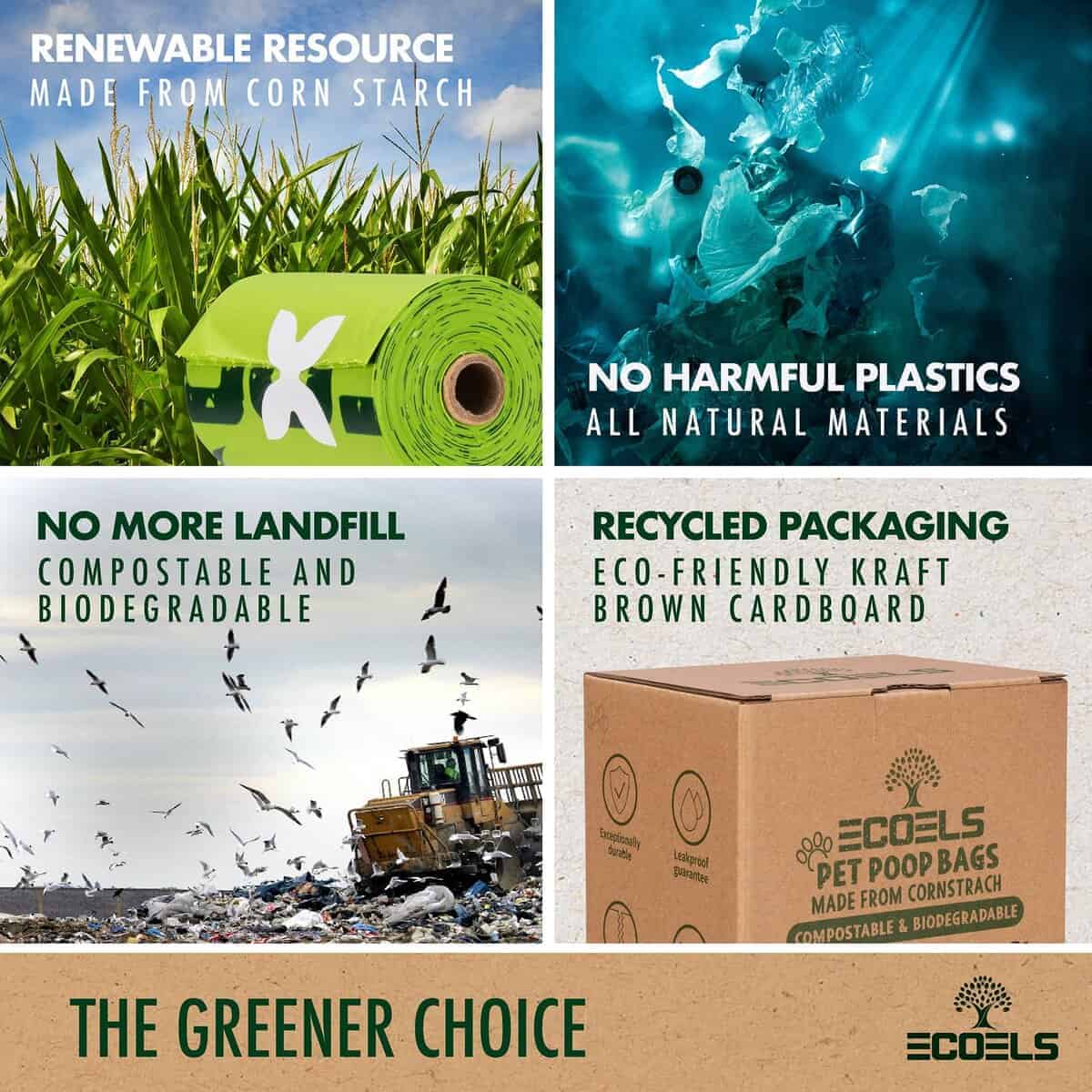 ECOELS 360 Bolsas para excremento de perro 100% - Imagen 3