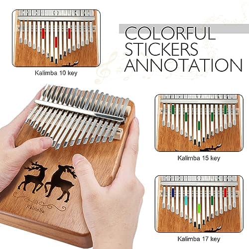 Kalimba Khsp5d, Piano de Pulgar de 17 Teclas, Mbira - Imagen 5