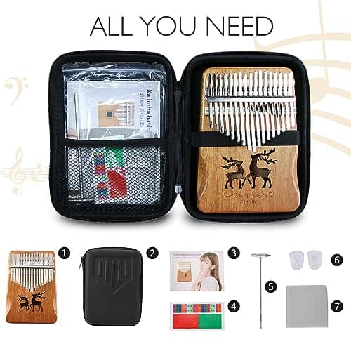 Kalimba Khsp5d, Piano de Pulgar de 17 Teclas, Mbira - Imagen 3