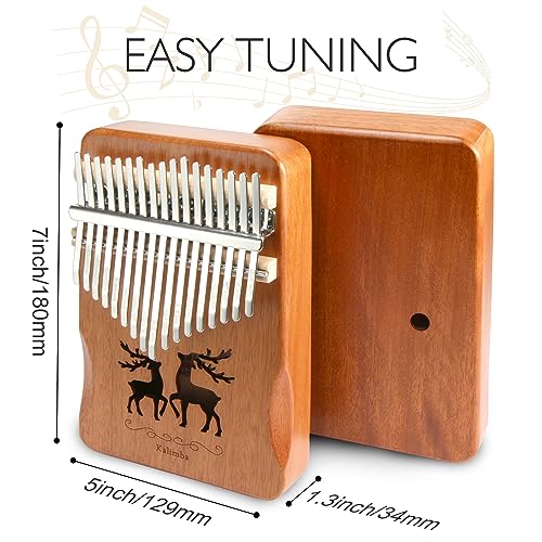 Kalimba Khsp5d, Piano de Pulgar de 17 Teclas, Mbira - Imagen 8