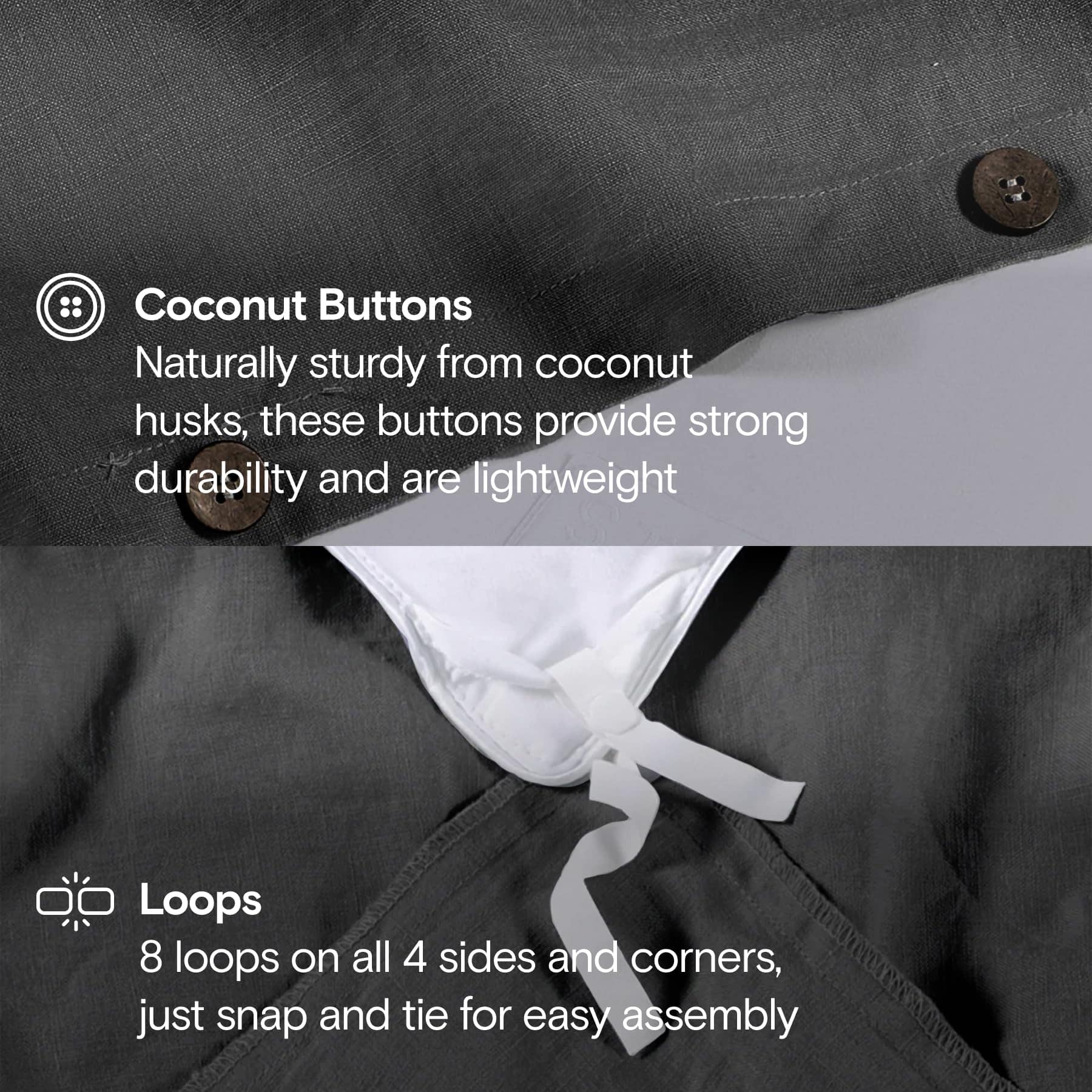 Funda de Edredón de Lino Francés Orgánico Stone Washed - Imagen 5