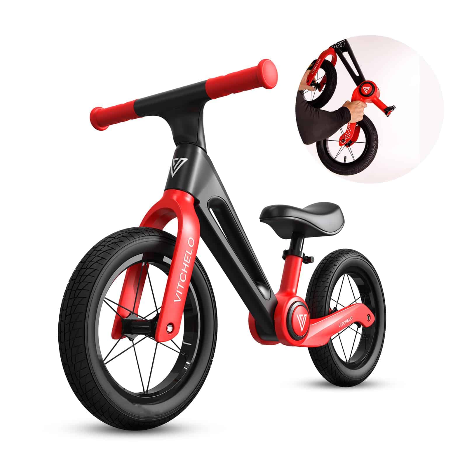 Bicicleta de Equilibrio para Niños Vitchelo 12", Bicicleta