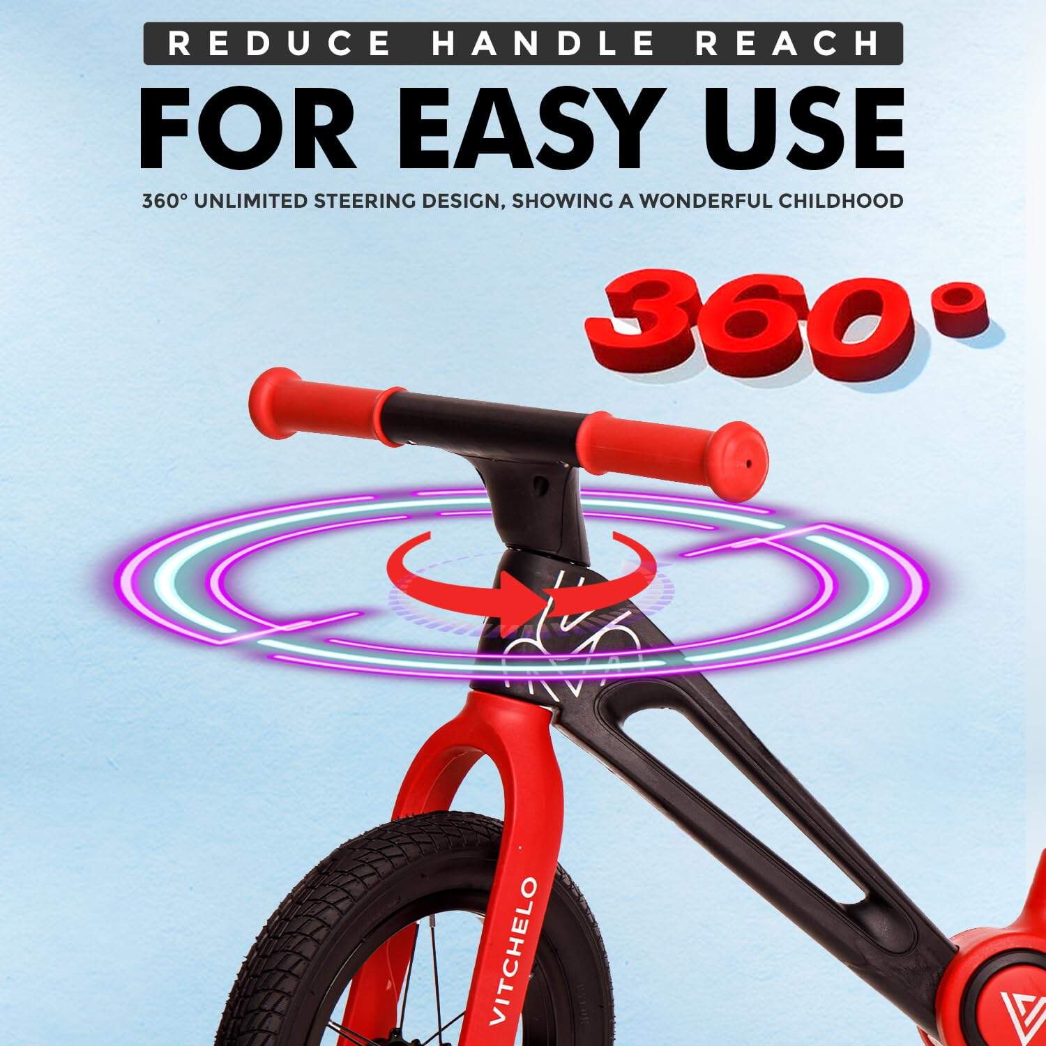 Bicicleta de Equilibrio para Niños Vitchelo 12", Bicicleta - Imagen 8