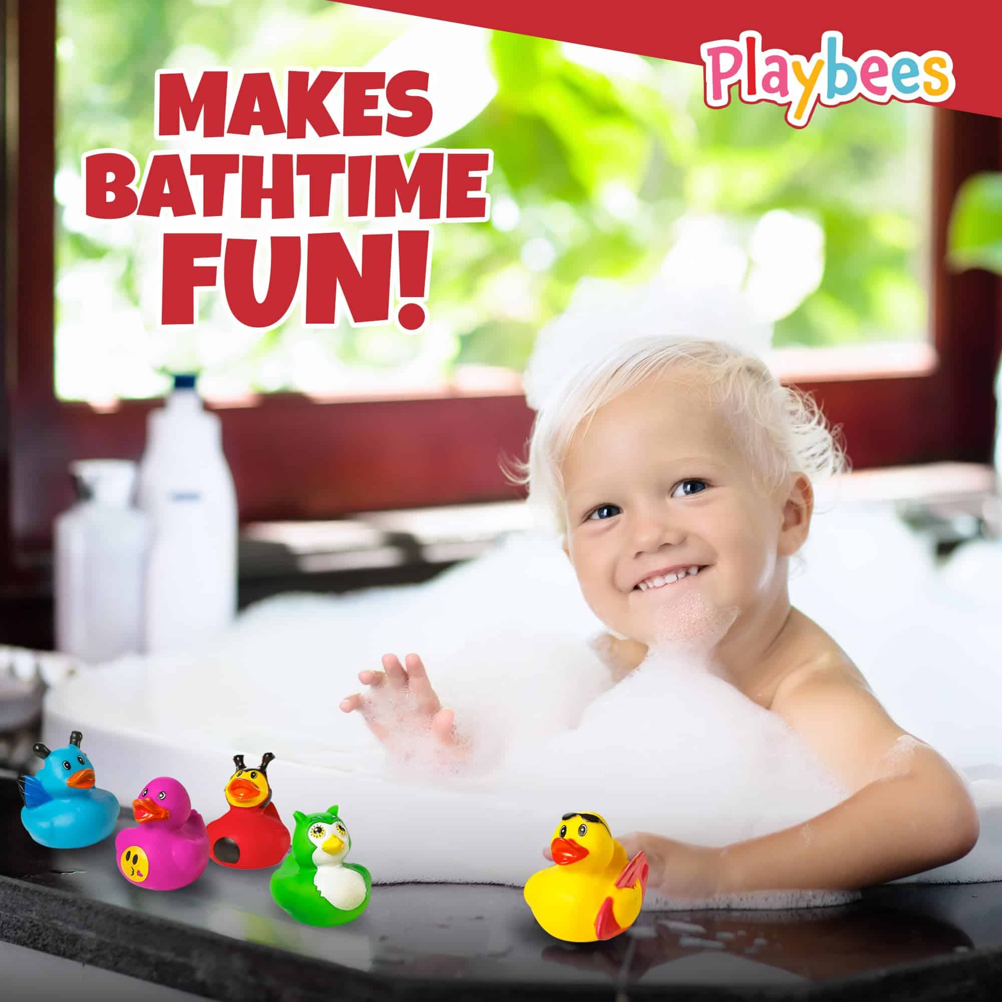 Pack de 100 Patitos de Hule Playbees en Varios Colores - - Imagen 7