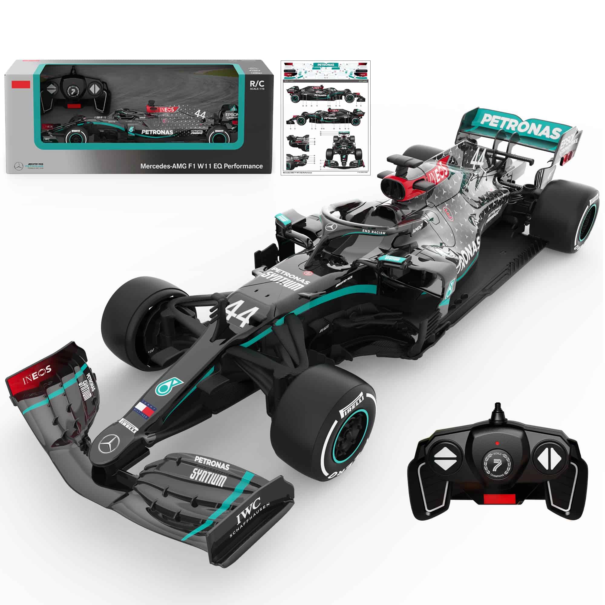 Carro de Control Remoto Mercedes-Benz F1 W11 1:18 con