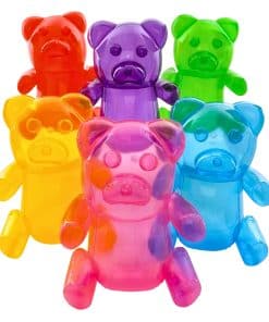 Paquete de 6 Osos de Goma Inflables Gigantes 24" -