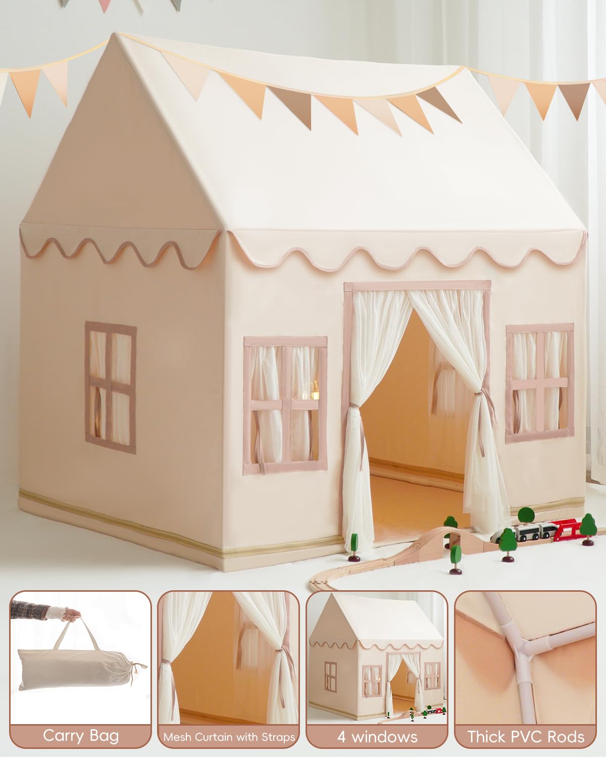 Casa de Juegos Grande para Niños con Alfombra Básica con - Imagen 5