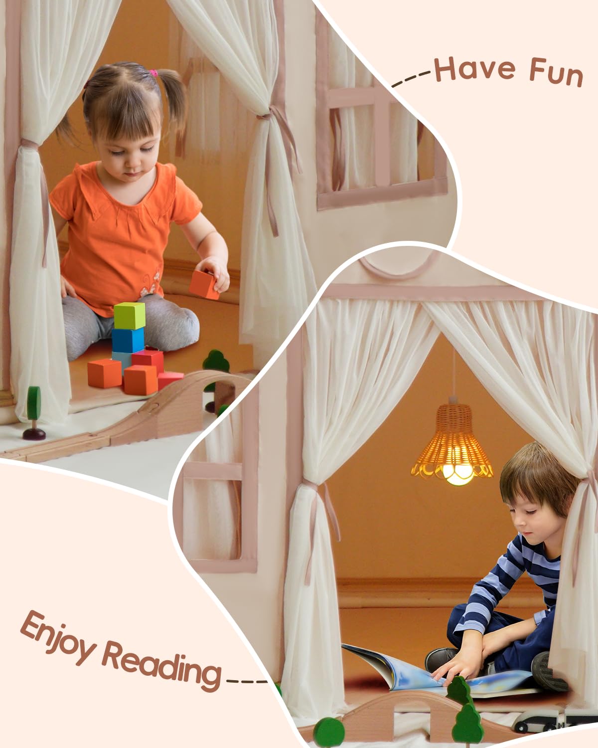 Casa de Juegos Grande para Niños con Alfombra Básica con - Imagen 6